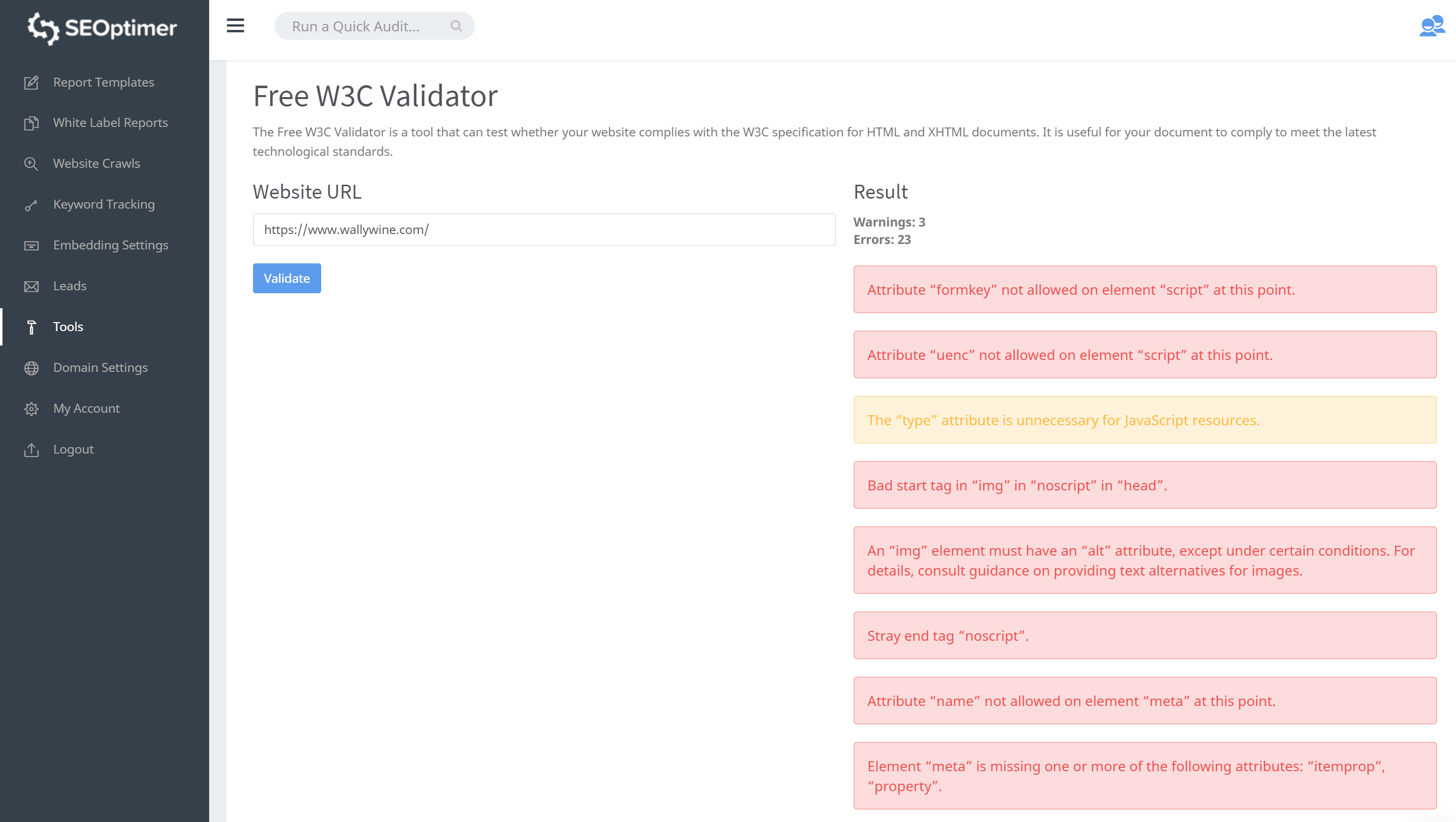 Validatore W3C